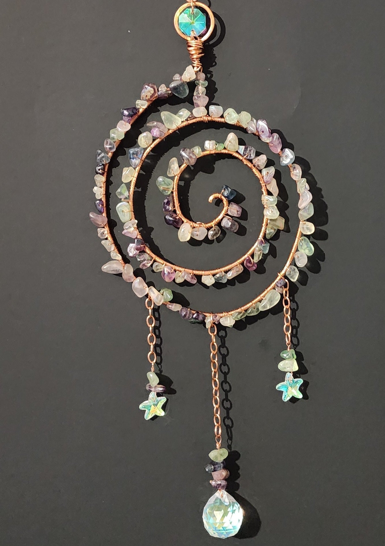 Flourite Suncatcher Bead From The Heart Creations
