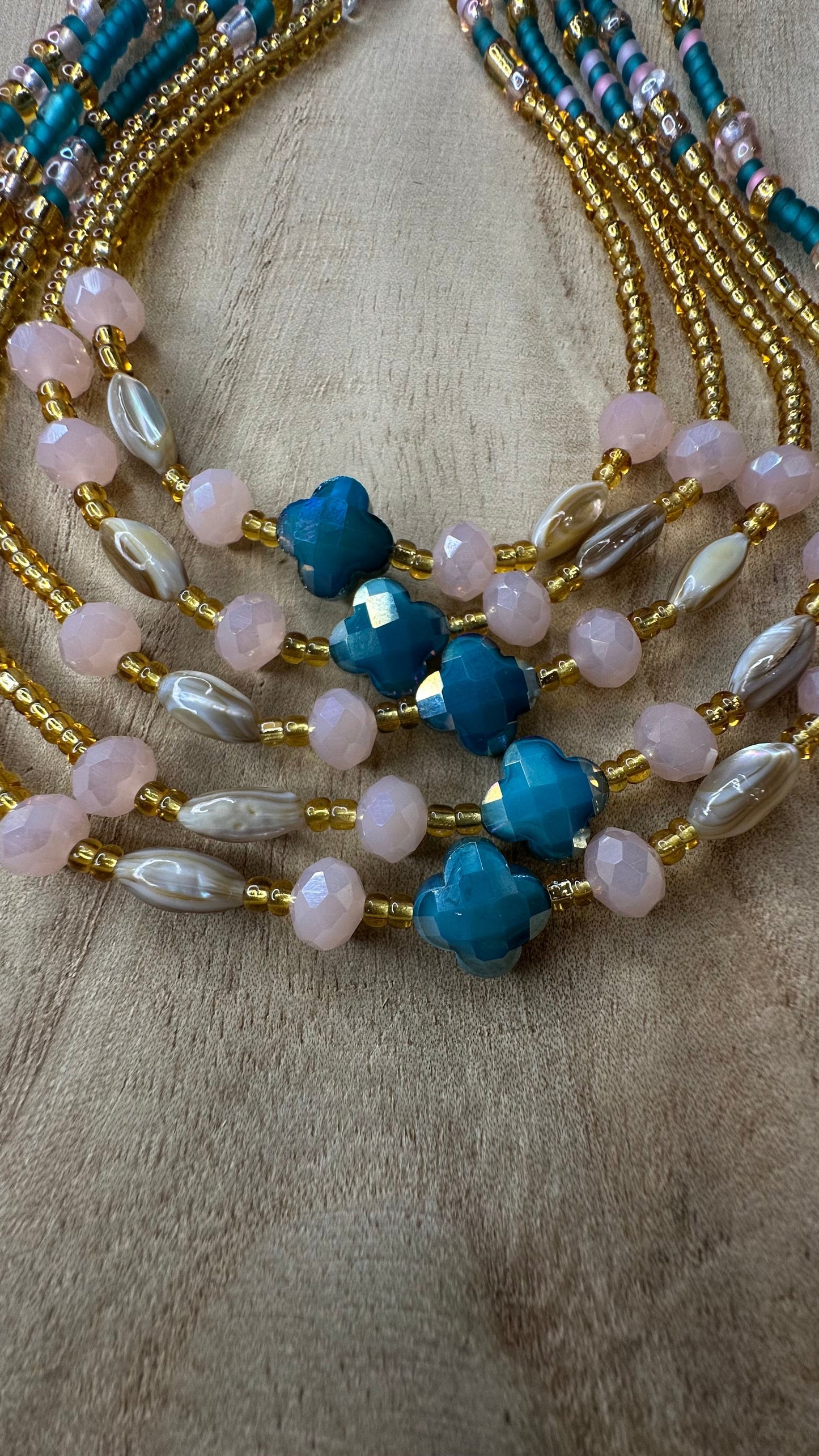 XOXO Waistbead & Anklet(Pink) Journey Waist Beads