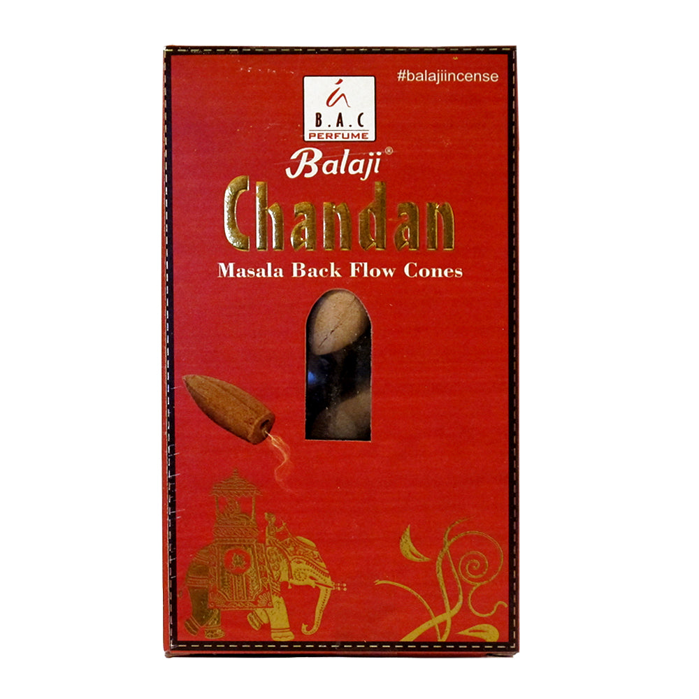 Balaji Chandan Masala Backflow Incense Cones The Witches Sage LLC