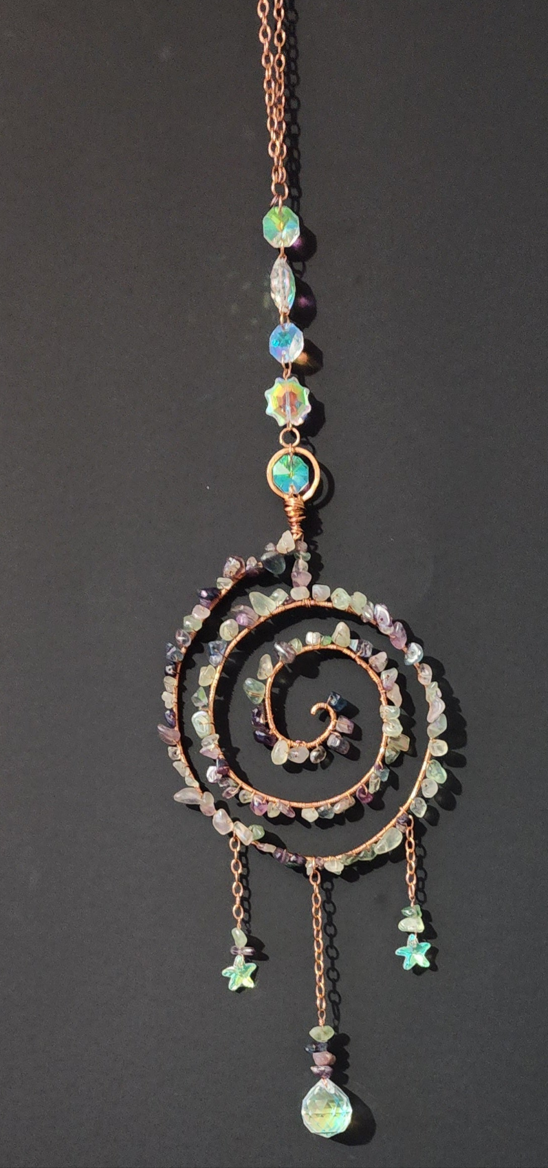 Fluorite Suncatcher Bead From The Heart Creations