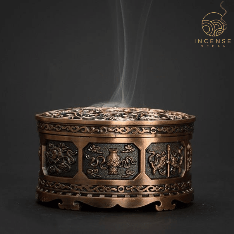 Nepalese Classic Metal Incense Holder incenseocean