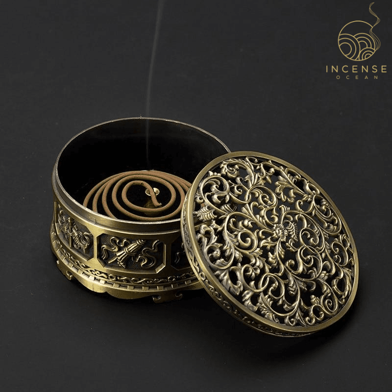 Nepalese Classic Metal Incense Holder incenseocean