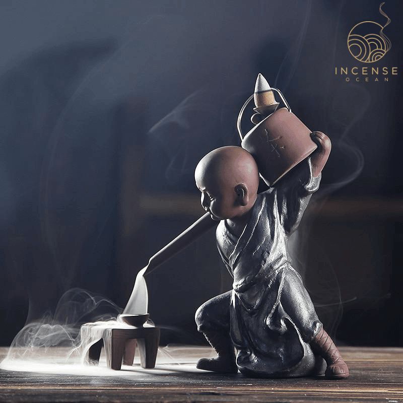 Zen Kung Fu Monk Incense Burner incenseocean