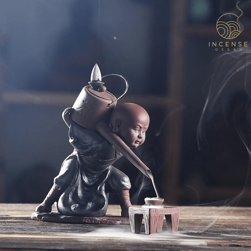 Zen Kung Fu Monk Incense Burner incenseocean