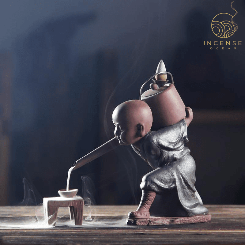 Zen Kung Fu Monk Incense Burner incenseocean