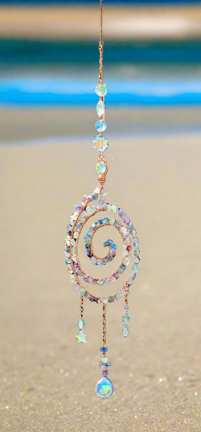 Fluorite Suncatcher Bead From The Heart Creations