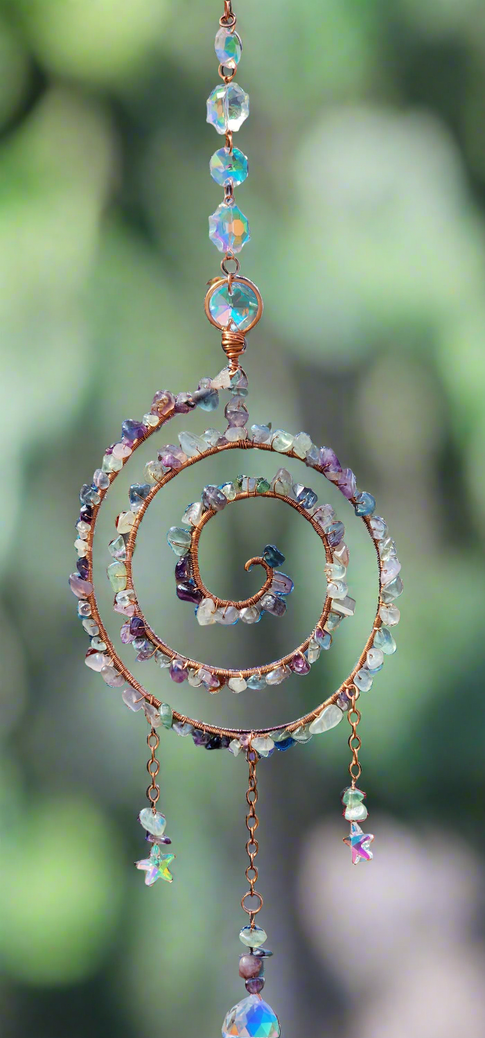 Fluorite Suncatcher Bead From The Heart Creations