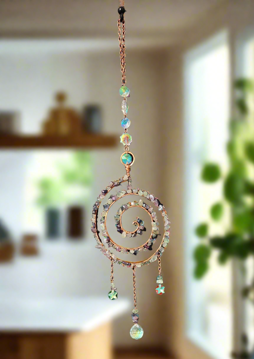 Fluorite Suncatcher Bead From The Heart Creations