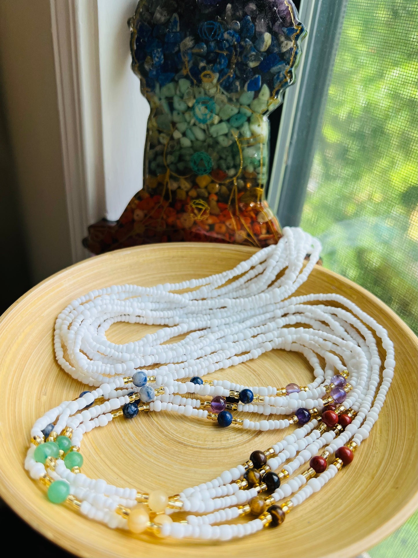 Balance Beads (White Chakra) Journey Waist Beads