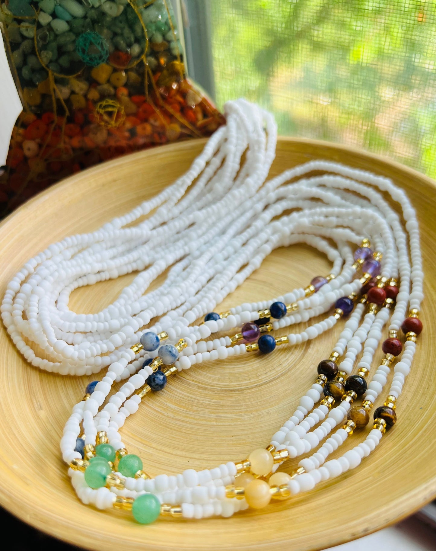 Balance Beads (White Chakra) Journey Waist Beads