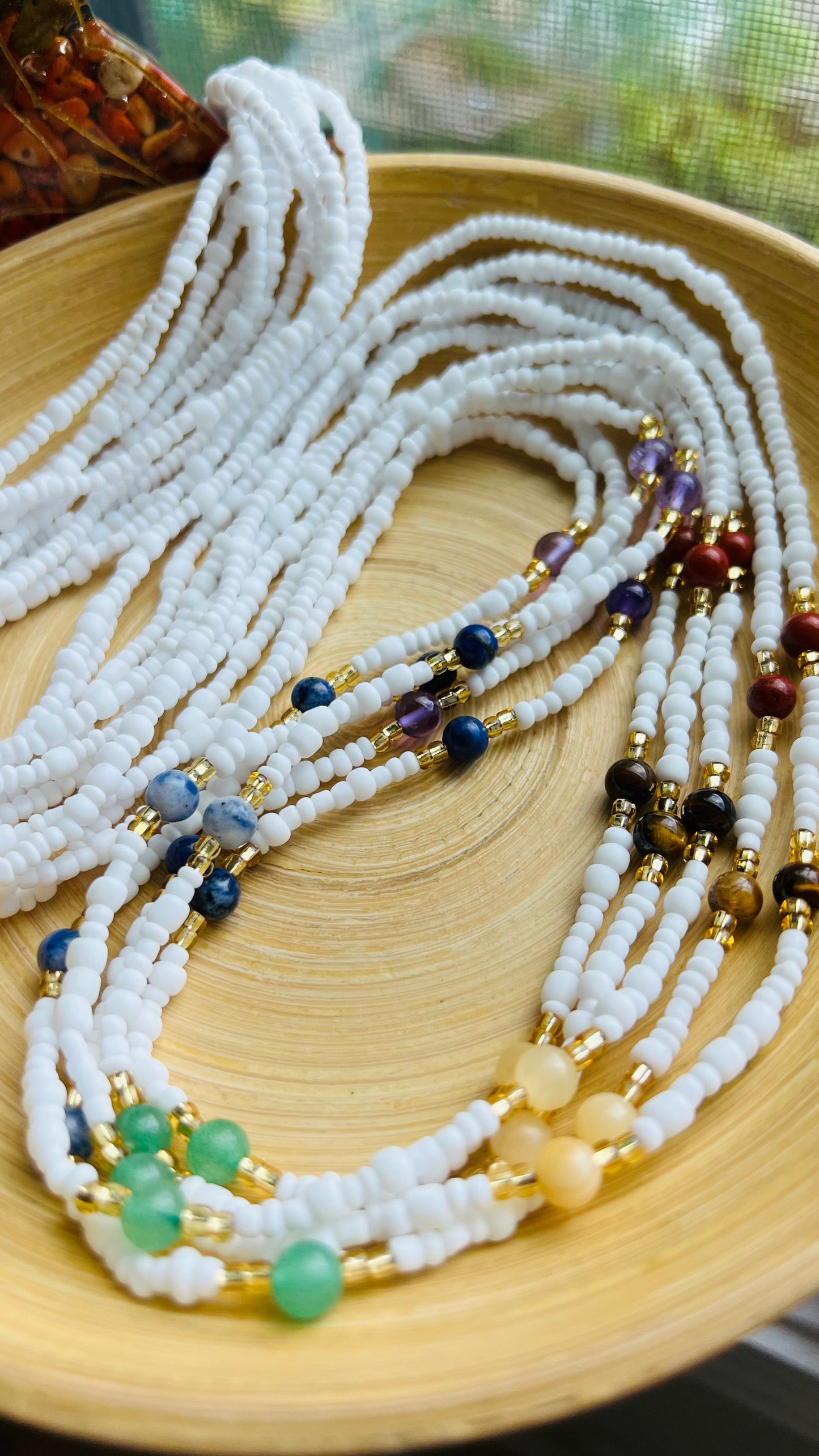Balance Beads (White Chakra) Journey Waist Beads