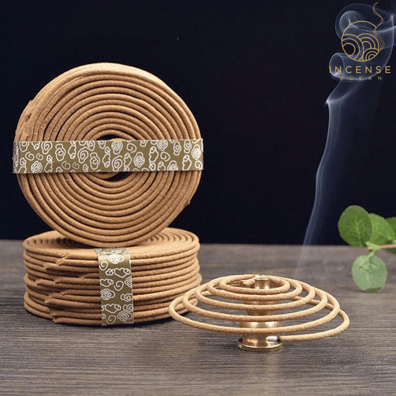 Natural Handmade Sandalwood Coils (48 box) incenseocean