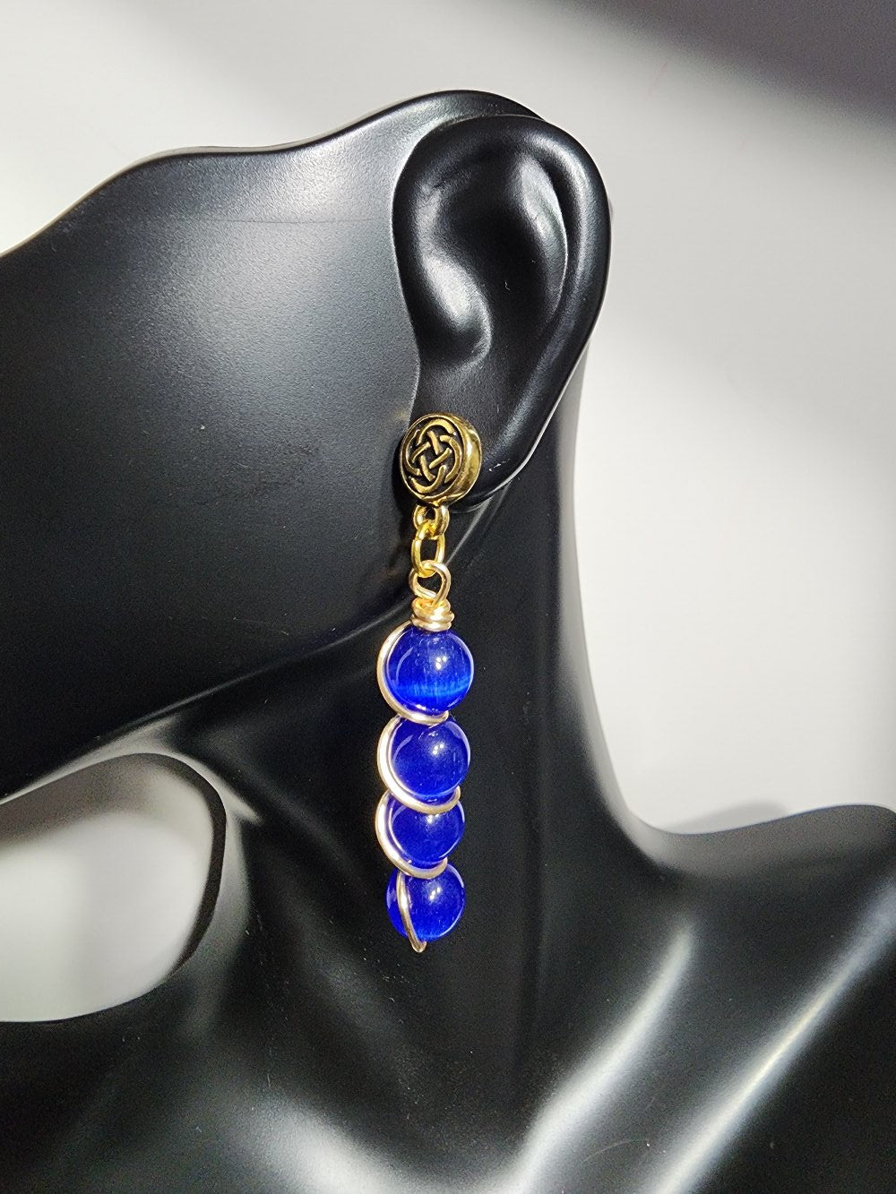 Celtic Blue Treasure Earrings Bead From The Heart Creations