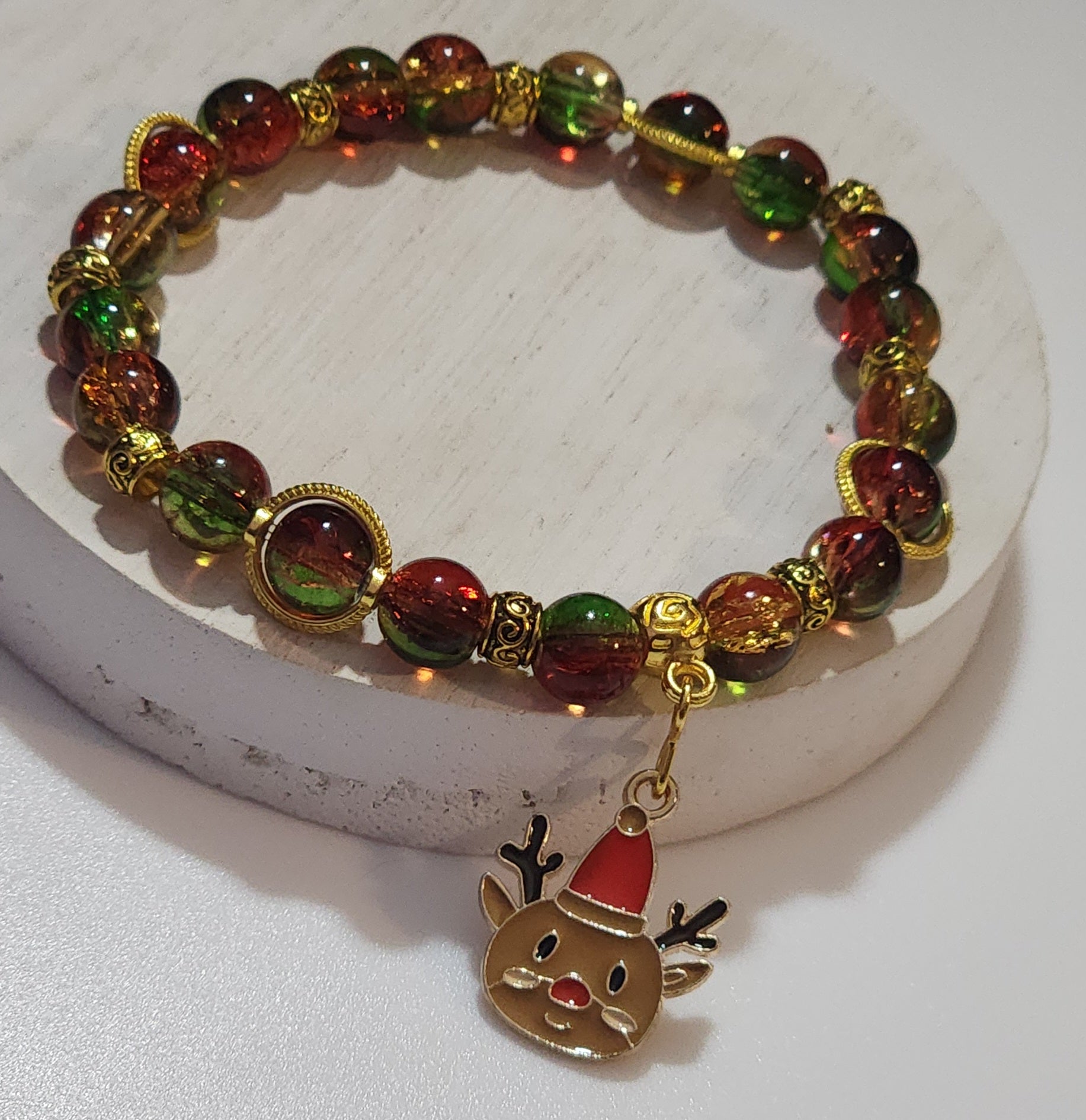 Christmas Wrist Bling Bead From The Heart Creations