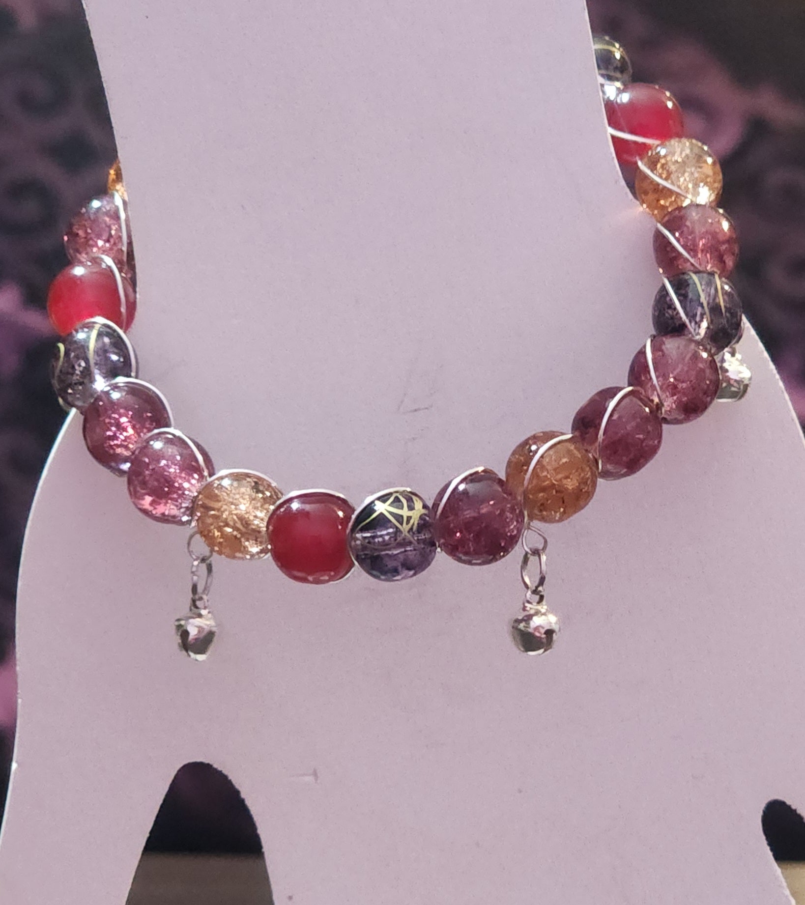 Wire-wrapped jingle bracelet Bead From The Heart Creations