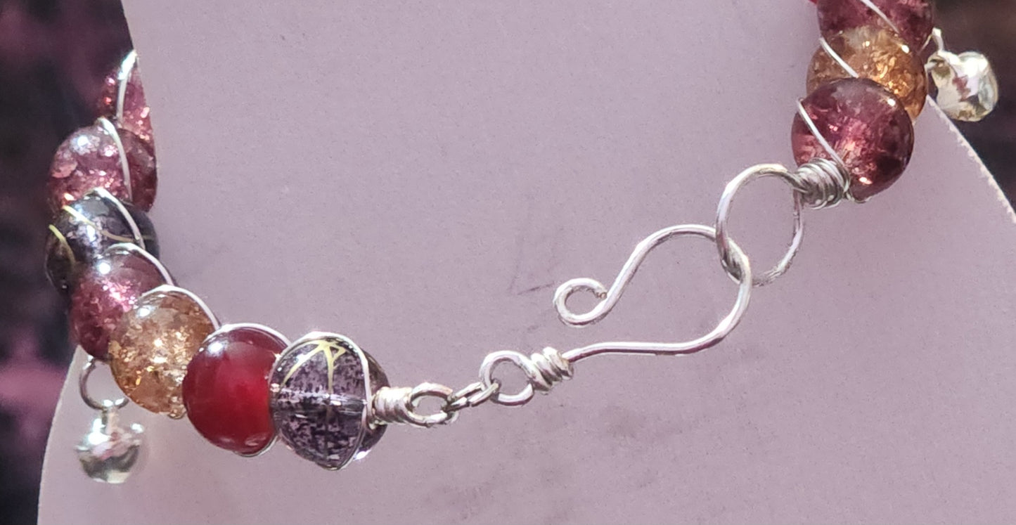 Wire-wrapped jingle bracelet Bead From The Heart Creations