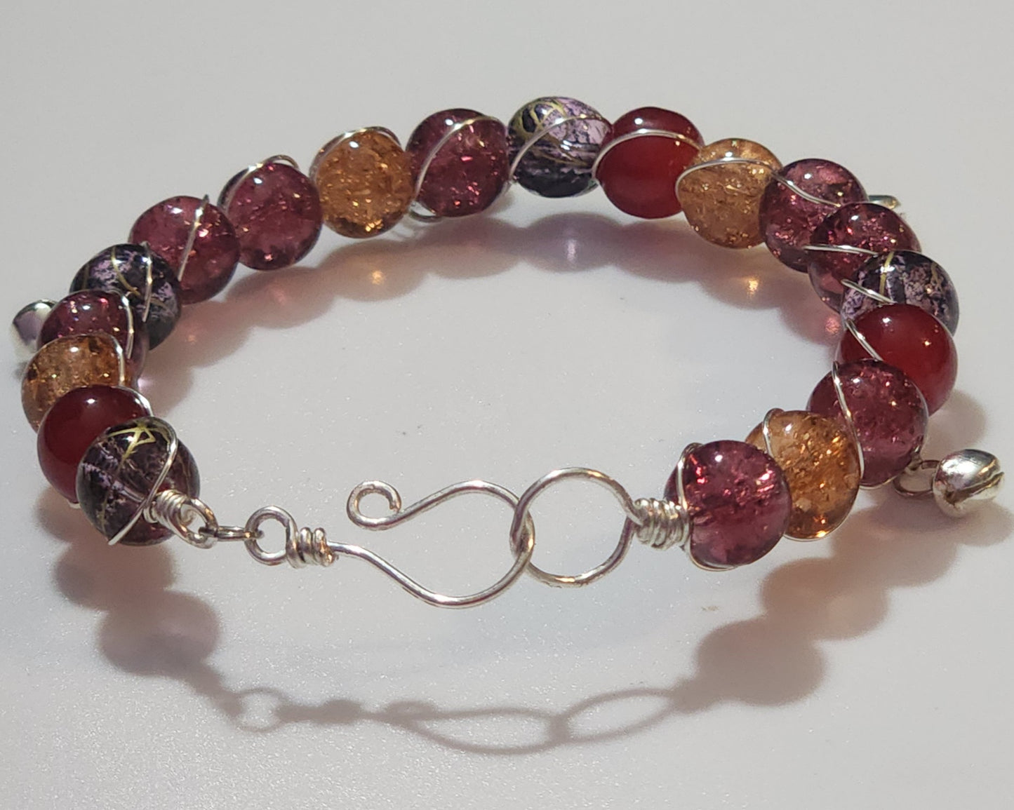 Wire-wrapped jingle bracelet Bead From The Heart Creations