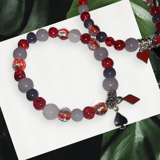 ♠️♥️♦️♣️ Lucky Hand Bracelet Set Bead From The Heart Creations