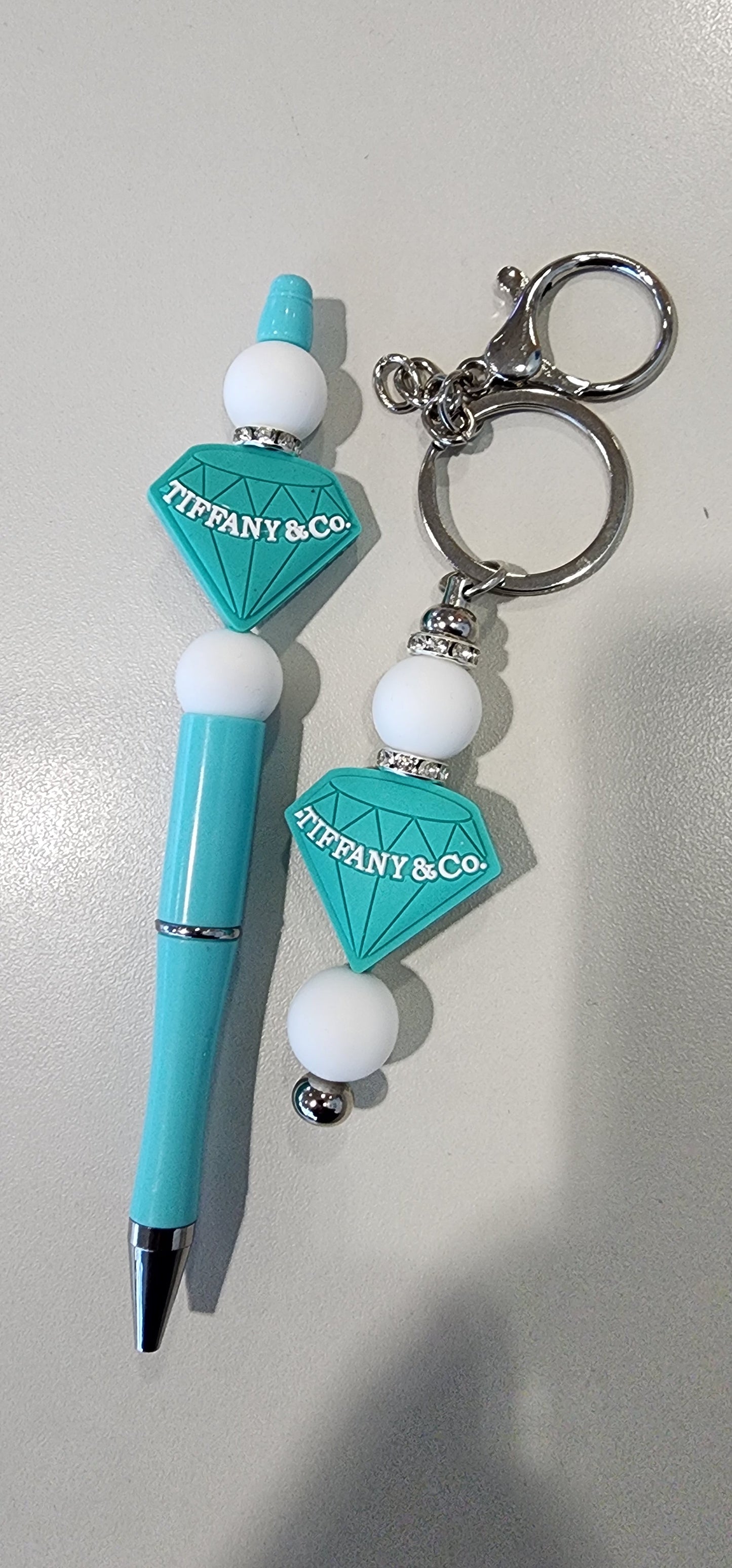 Fashion Diva Pen and Keychain Set Bead From The Heart Creations