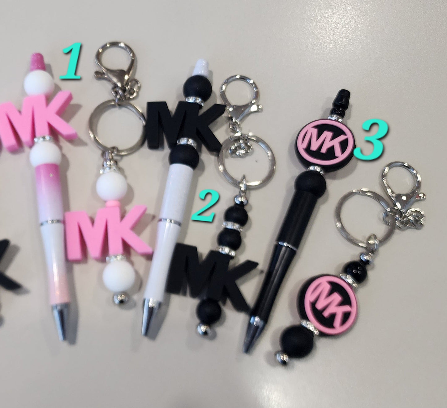 Fashion Diva Pen and Keychain Set Bead From The Heart Creations