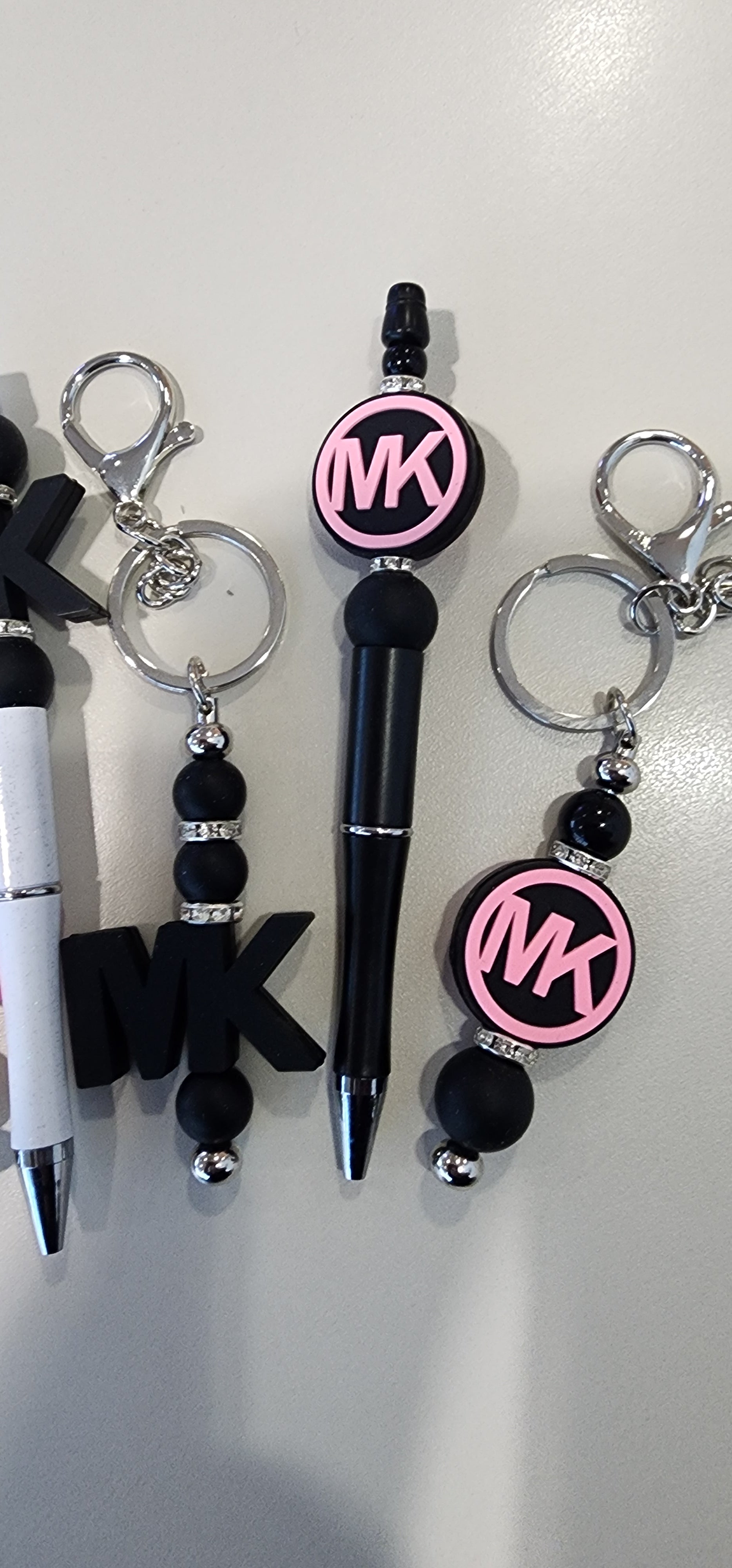 Fashion Diva Pen and Keychain Set Bead From The Heart Creations