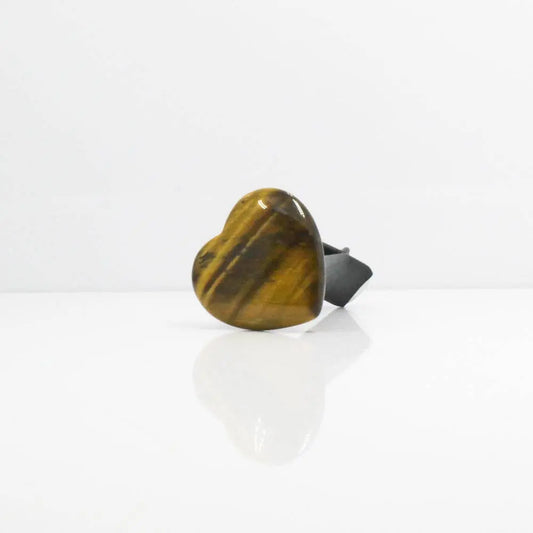 Tiger Eye Heart Gemstone Car Vent Clip 3/4" It's Your Journey LLC