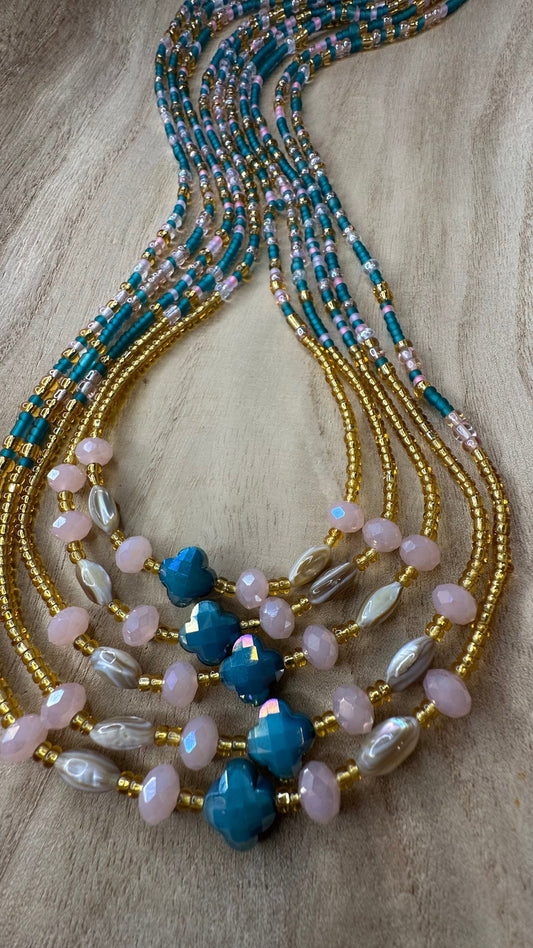 XOXO Waistbead & Anklet(Pink) Journey Waist Beads