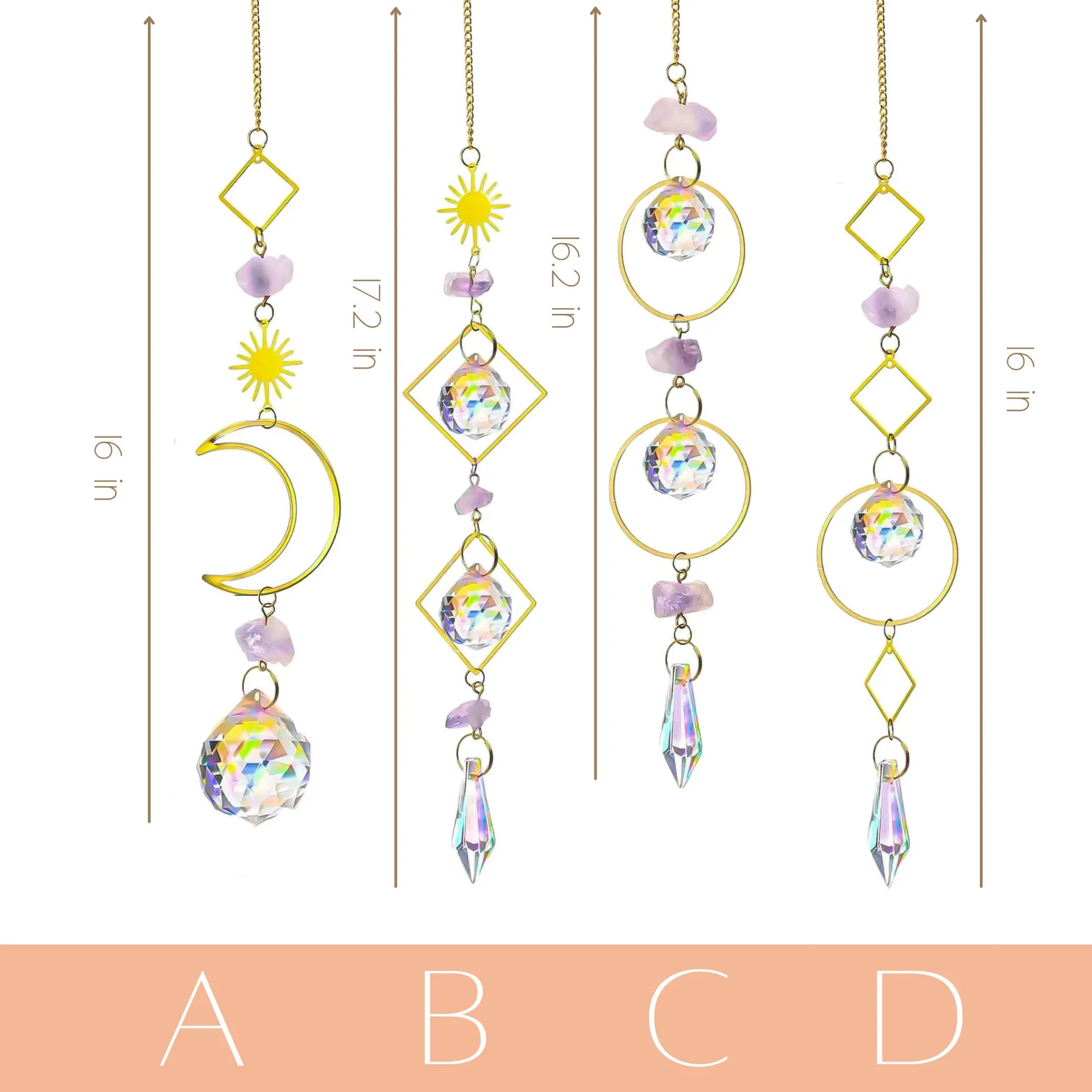 Amethyst Crystal Suncatcher Aryenne Jewelry & Suncatchers