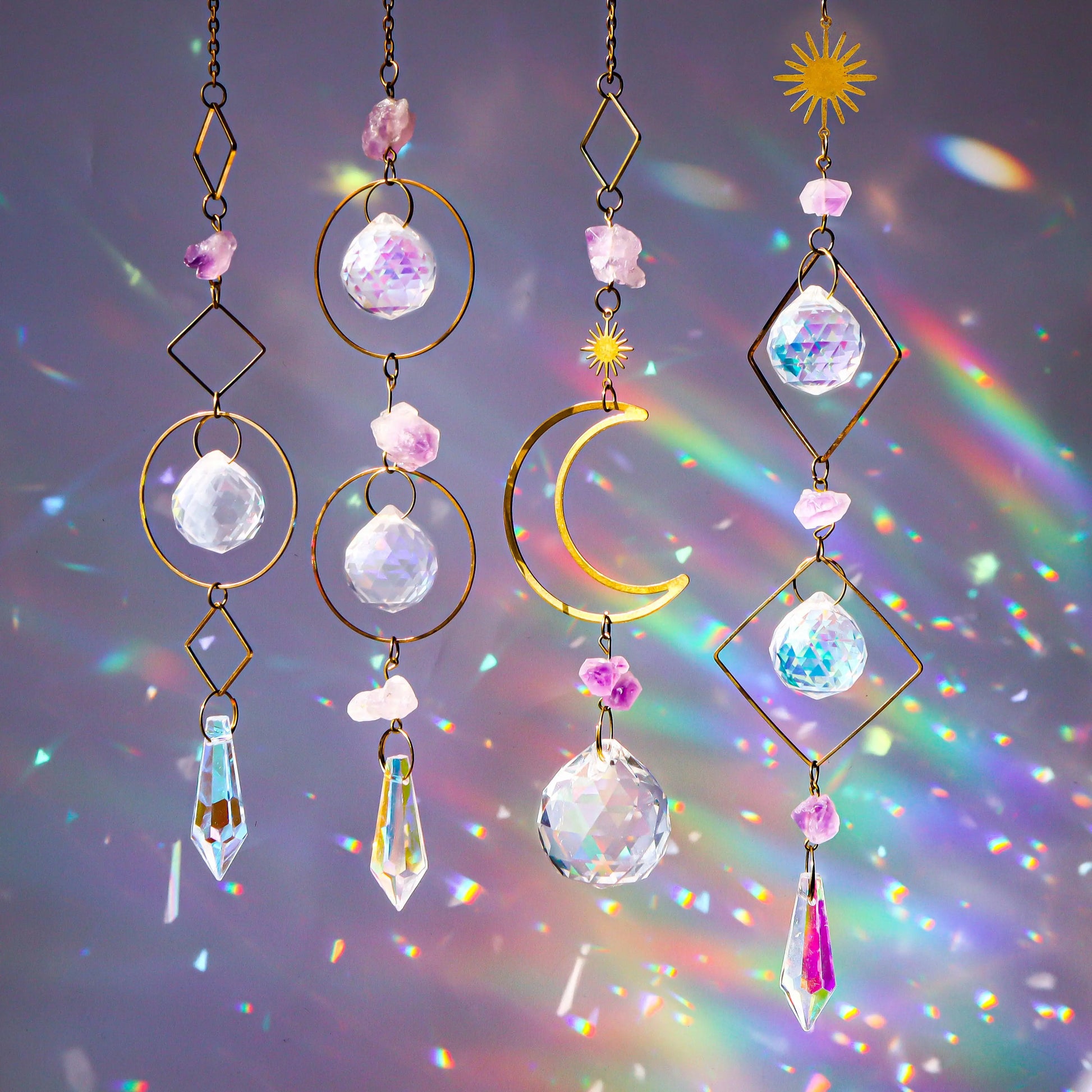 Amethyst Crystal Suncatcher Aryenne Jewelry & Suncatchers