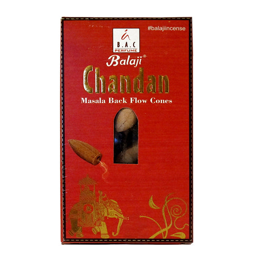Balaji Chandan Masala Backflow Incense Cones The Witches Sage LLC