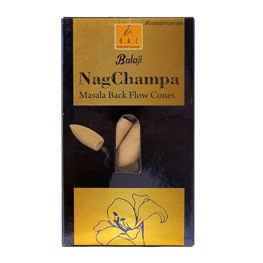 Balaji NagChampa Masala Backflow Incense Cones The Witches Sage LLC