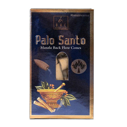 Balaji Palo Santo Masala Backflow Incense Cones The Witches Sage LLC