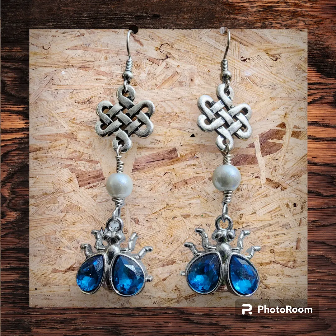 Blue Bug Earrings Bead From The Heart Creations