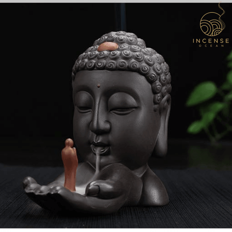 Ceramic Buddha Backflow Incense Burner incenseocean