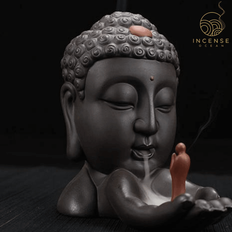 Ceramic Buddha Backflow Incense Burner incenseocean