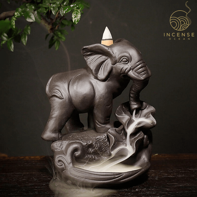 Ceramic Elephant Incense Burner incenseocean
