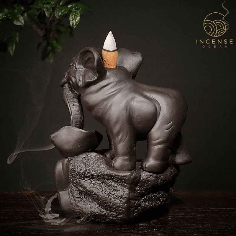 Ceramic Elephant Incense Burner incenseocean