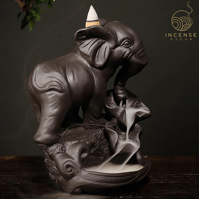 Ceramic Elephant Incense Burner incenseocean