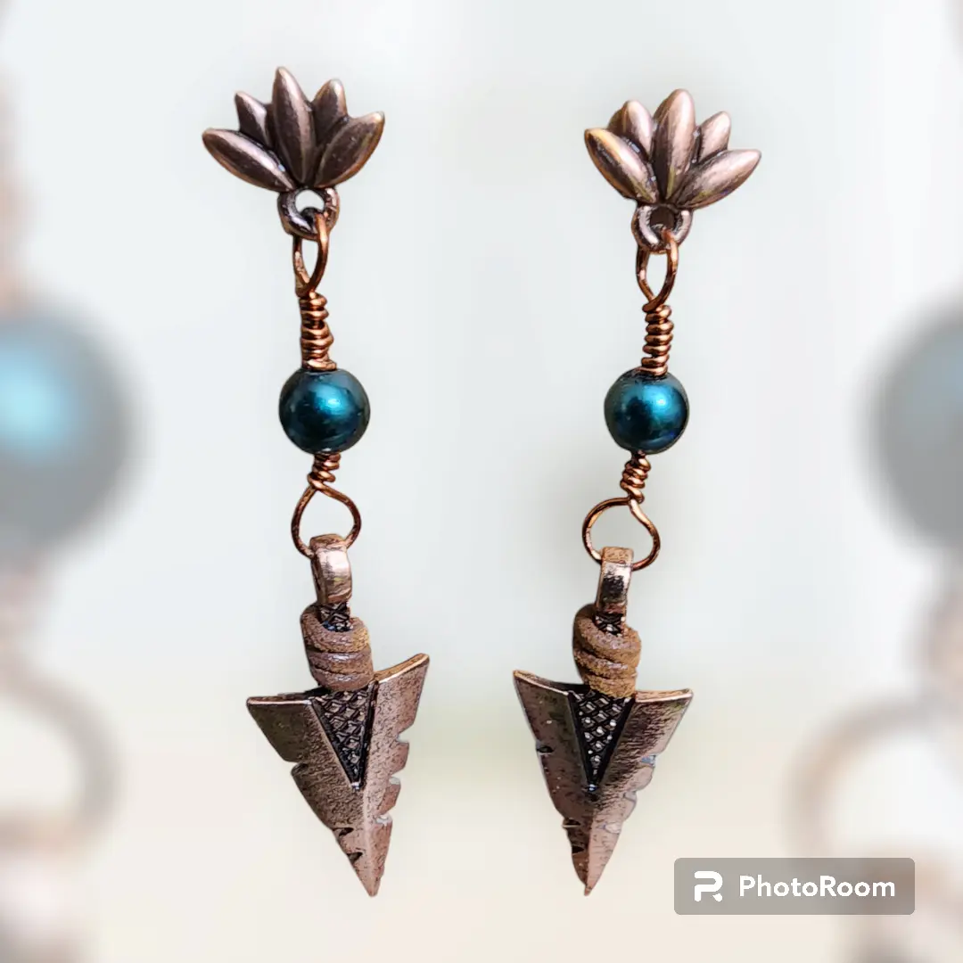 Copper Arrowhead Earrings Bead From The Heart Creations