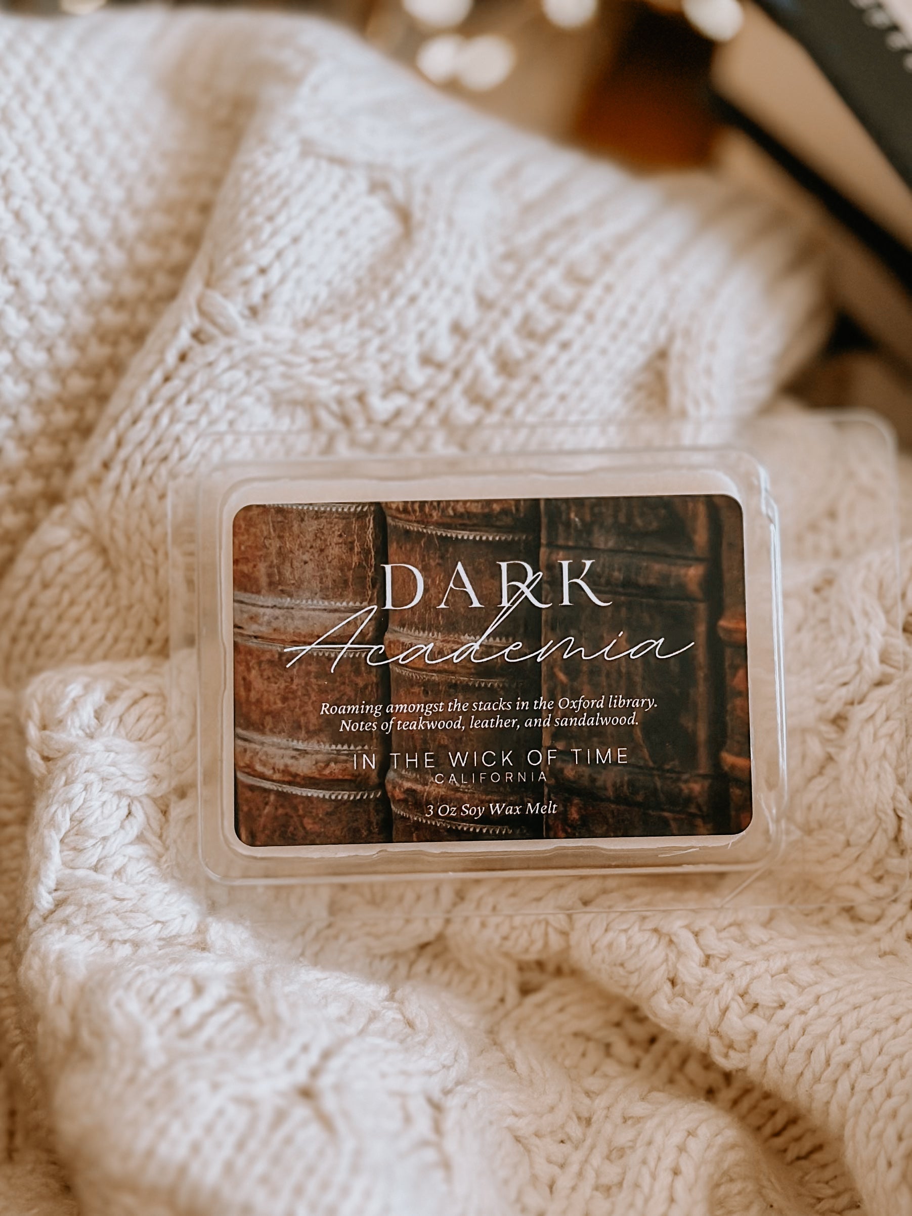 Dark Academia Wax Melt In the Wick of Time