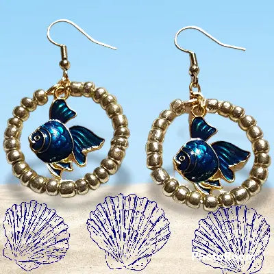Fish earrings - Bead From The Heart Creations
