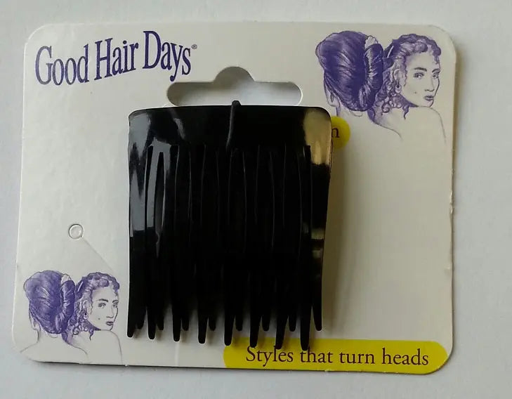 Good Hair Days 1.5" Black Tuck side comb (2-pack) - Bead From The Heart Creations