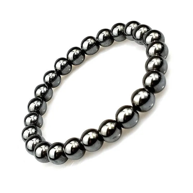 Hematite Round Bracelet (Non magnetic) Bead From The Heart Creations