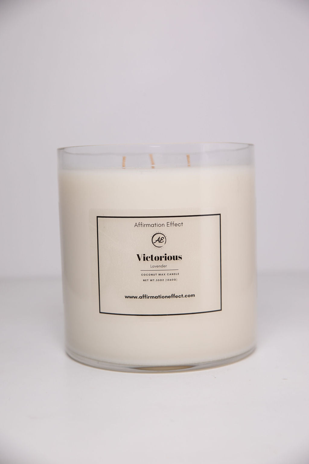 Lavender "Victorious" Affirmation Candle - 17.5 oz Affirmation Effect