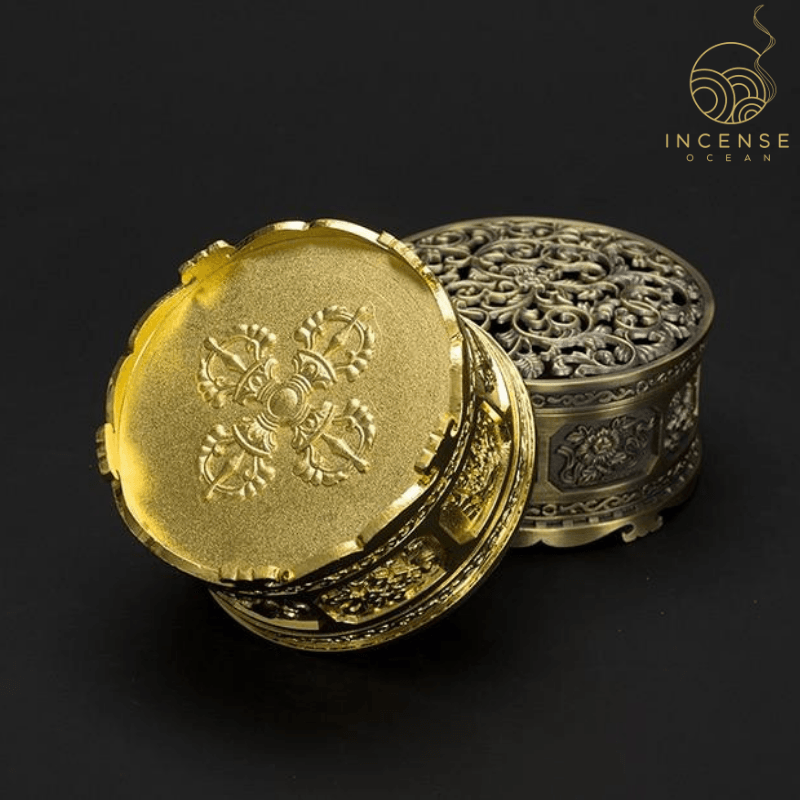 Nepalese Classic Metal Incense Holder incenseocean