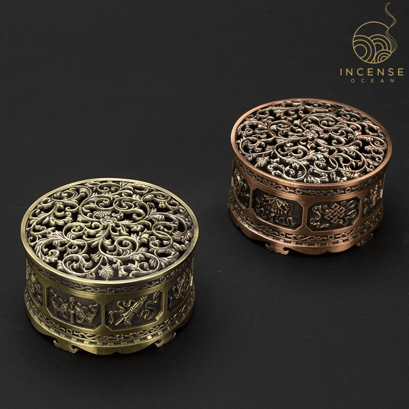 Nepalese Classic Metal Incense Holder incenseocean