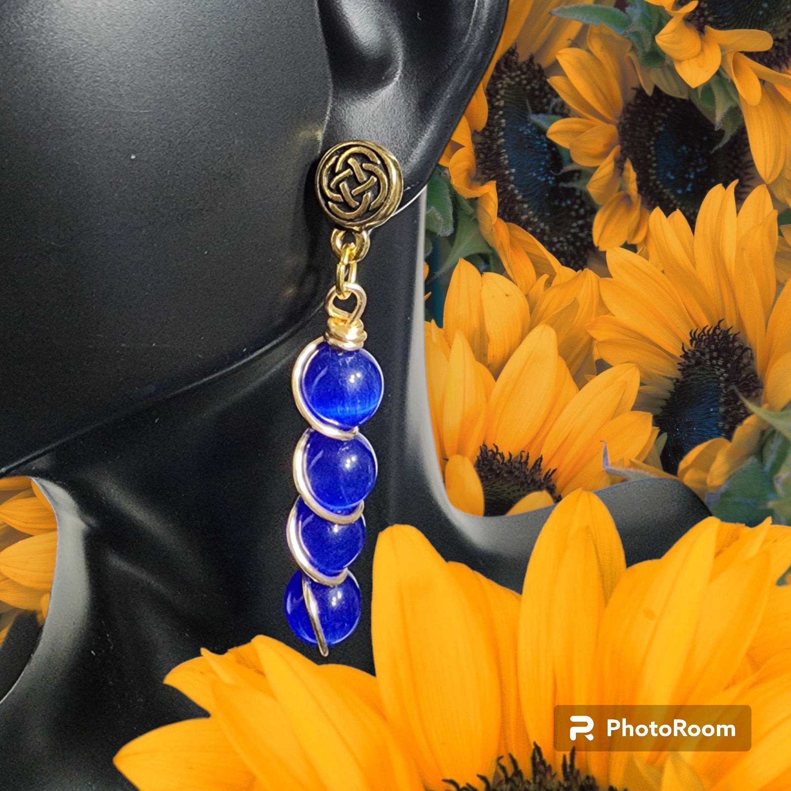 Celtic Blue Treasure Earrings Bead From The Heart Creations