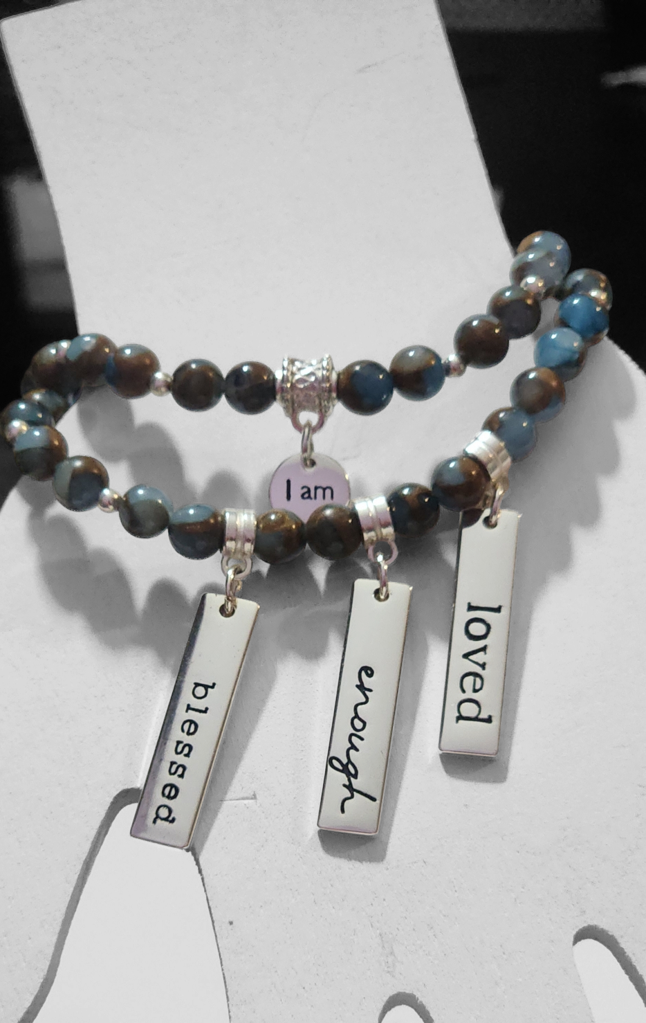 "I am" Bracelet Set Bead From The Heart Creations