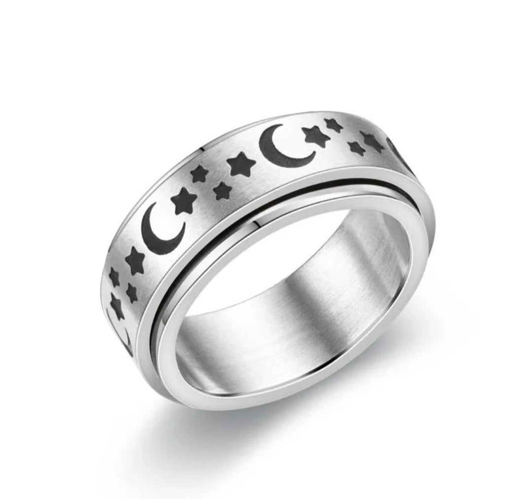 Stainless Steel Anxiety Spinner Ring