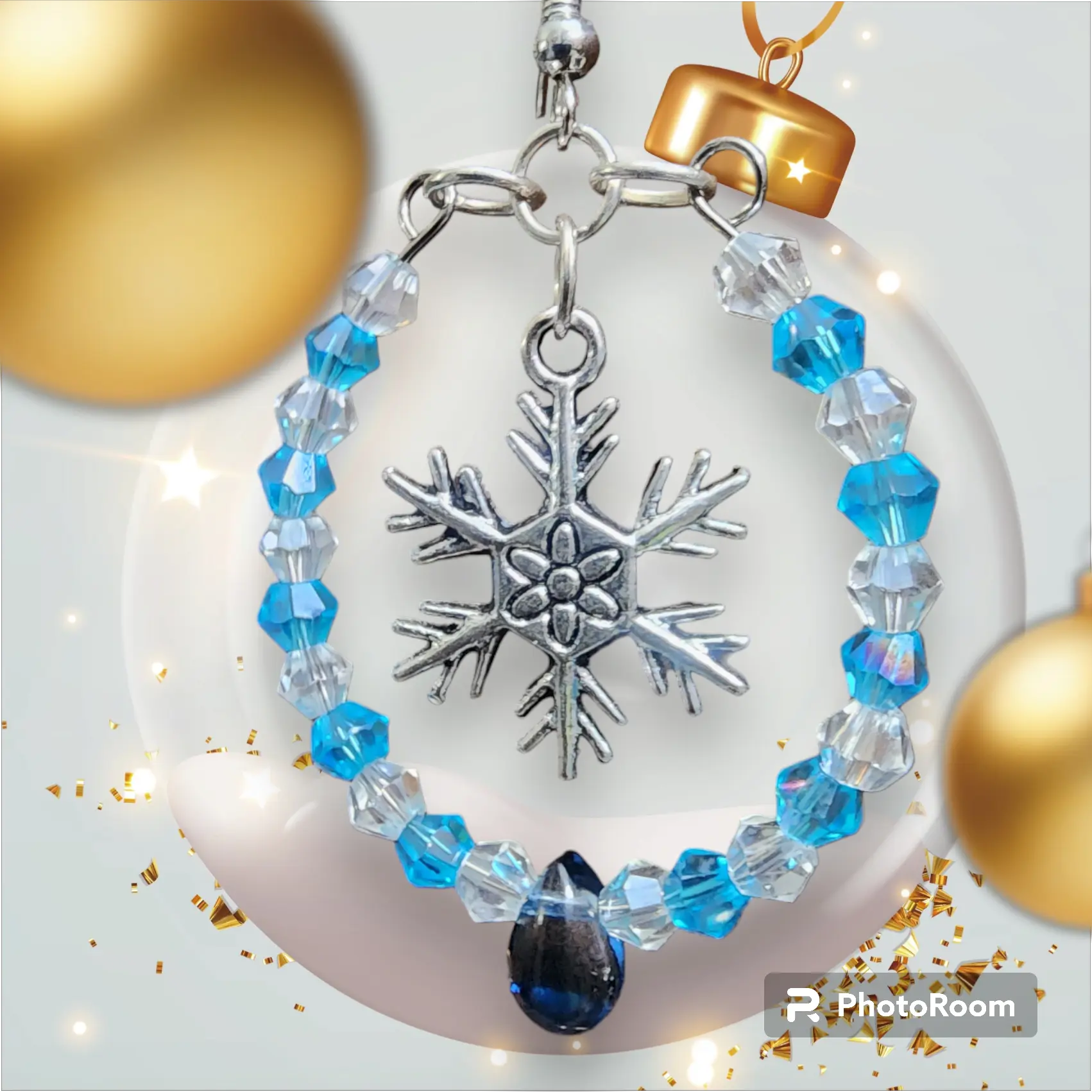 Snowflake Crystal Earrings Bead From The Heart Creations